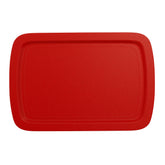 MRX Solutions lid covers the Pyrex C233 long 9x13 dish with cut-out handles.