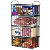 MSERCUOR freezer bin with stackable deep design for efficient space use in 5/7 cu ft freezers.