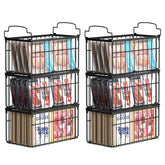 MSERCUOR freezer bin stackable front view improves access in a 5/7 cu ft chest freezer.