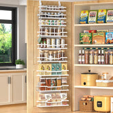 MSERCUOR over-door pantry organizer 9-tier keeps pantry items neatly arranged