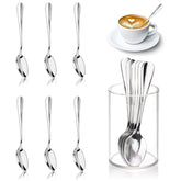 MSHUNKEJI demitasse spoons with holder displayed on a coffee bar for easy access.