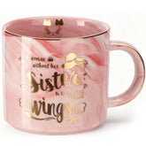 Msushsi pink mug for sister gift, ideal for heartfelt moments