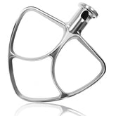 Mttobo stainless steel flat beater for 4.5-qt tilt-head mixers ensures smooth, even mixing.