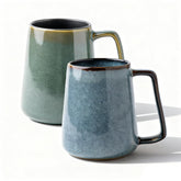 Mualuwi 24oz blue tall mug with a comfortable handle for bold coffee.