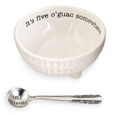 Mud Pie Circa guacamole dip cup with dimple texture, ideal for entertaining
