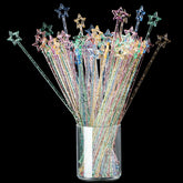 Mudder Christmas swizzle sticks with a crystal star top for festive garnishes