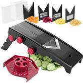Mueller Austria mandoline adjustable slicer for precise thickness control.