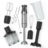 MuellerLiving immersion hand blender full set for versatile meal prep and quick blending.