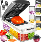 Mueller vegetable chopper blade set for quick onion dicing and prep.