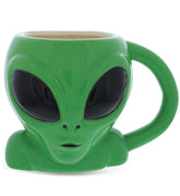 MUGNIV Green Alien 3D Mug showing a vivid head design, ideal for daily coffee.