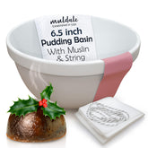 Muldale Ceramic 1L pudding mold steaming for even heat in festive puddings