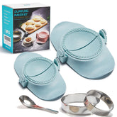 MUMSUNG 6-inch dumpling press demonstrates a tight-seal edge for leak-free filling.