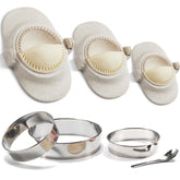 MUMSUNG Dumpling Maker with 3 sizes for fast, mess-free dumplings.