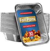 Munfix 30-pack aluminum 9x13 pan for quick event prep and easy cleanup.