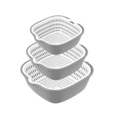 MuSgeIR six-layer stackable washing baskets for space-saving kitchen organization.