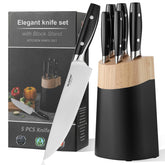 Musifan 6-piece knife block set for precise slicing and organized storage.