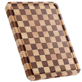 Musifan Acacia cutting board large top view, smooth surface for precise chopping.