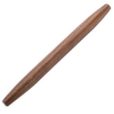 Muso Wood walnut French rolling pin in full view for smooth dough rolling