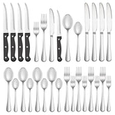MUTNITT 36-pc set service for six with a dishwasher-safe shine for everyday meals