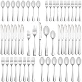 MUTNITT 60-piece silverware set with dinner forks and ergonomic handles for comfortable dining