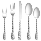MUTNITT hammered silverware service for 6 dinner forks with an elegant mirror finish for daily dining.