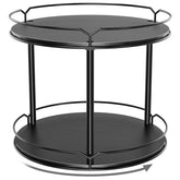 MUTUALUS Lazy Susan Organizer on table-top keeps spices within reach and neatly displayed.