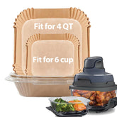 Mutvle Crispi liners 90pcs large fit Ninja 4-qt glass, easy cleanup after frying.