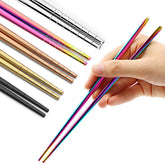 MUYOS stainless steel chopsticks multicolor 23cm for reusable daily dining and easy cleanup