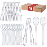 Mwellewm 18pcs serving utensils set for buffet service and easy cleanup