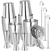Mwellewm cocktail shaker Boston set in stainless steel for pro-style drinks at home