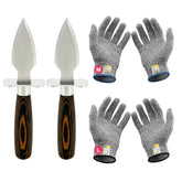 MYBMHTNB oyster knife set in stainless steel for easy shucking