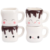 Mycts marshmallow mugs set of four with handles, cozy drinks at home.