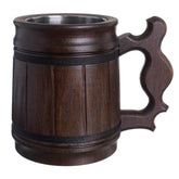 MyFancyCraft MFC beer mug front view with 10 oz capacity and classic brown finish.