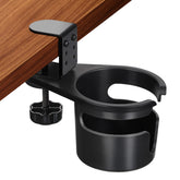 MYITYARD desk cup holder clamp keeps drinks steady and prevents spills on a cluttered desk