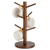 MyLifeUNIT mug holder tree front view showing six hooks for organized cups