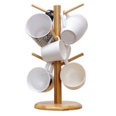 MyLifeUNIT mug holder tree yellow with six hooks for organized cups.