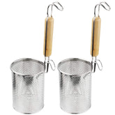 MyLifeUNIT pasta strainer 2-pack for quick rinsing and draining noodles.