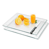 Mymonfif tempered glass cutting board 12x16 inches with durable surface