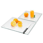 Mymonfif 12x16in clear tempered glass board on counter, crystal-clear surface
