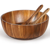 MYRAINBOW acacia salad bowl 11.8 inches for large family salads.