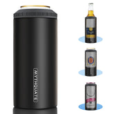 MYTHQUATE 3-in-1 slim can cooler fits 12oz cans, preserving cold refreshment