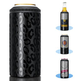 MYTHQUATE black leopard 3-in-1 cooler keeps drinks cold on the go with style.