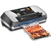 MZROT 95KPa vacuum sealer demonstrating strong suction for bulk meal prep.