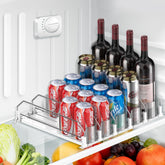Nabobt drink organizer fridge front view enables easy access to beverages