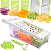 NACOLUS cheese grater with container for mess-free shredding of cheese and vegetables.