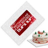 NADOBA rectangle cake board 13.8x9.9 inches provides sturdy support for quarter-sheet cakes.