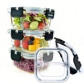 Nafhone bariatric meal container with a divider for two 4 oz portions, ideal for controlled meals.