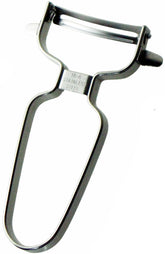 Nagao Tsubamesanjo peeler blade close-up, sharp stainless steel for precise peeling