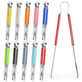 Nagpew 10-pack kitchen tongs with color variety for organized cooking.