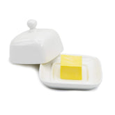 NAGU mini square butter dish with lid on counter, keeps butter fresh and mess-free.